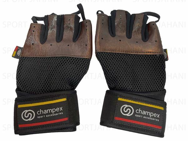 تصویر  دستکش بدنسازی با مچ چمپکس (Champex Lifting Gloves)